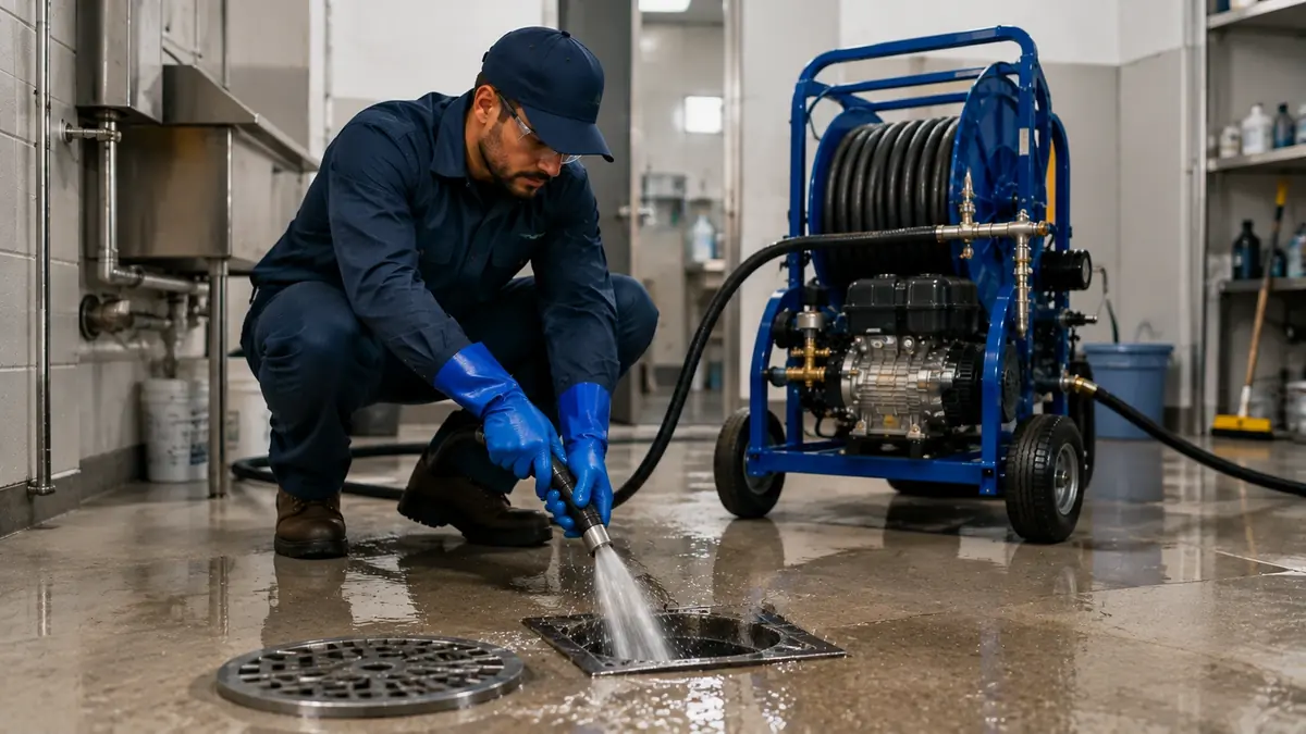 Floor Drain Hydro Jet Cleaning in Calimesa