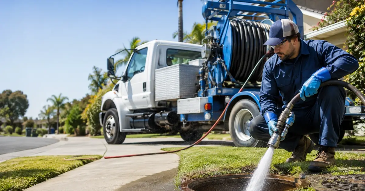 Hydro jet sewer cleaning Calimesa