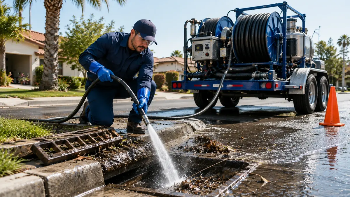 Storm Drain Hydro Jet Cleaning in Calimesa