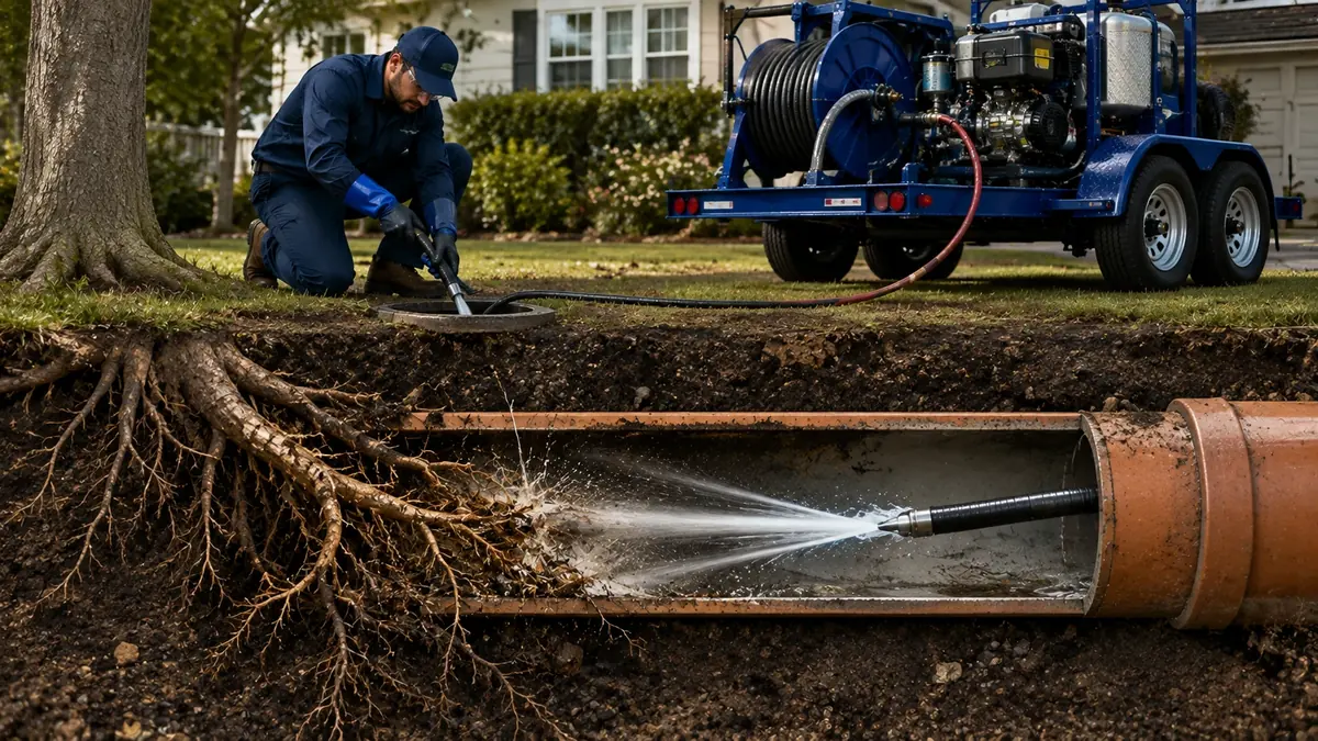 Tree Root Removal with Hydro Jetting in Calimesa